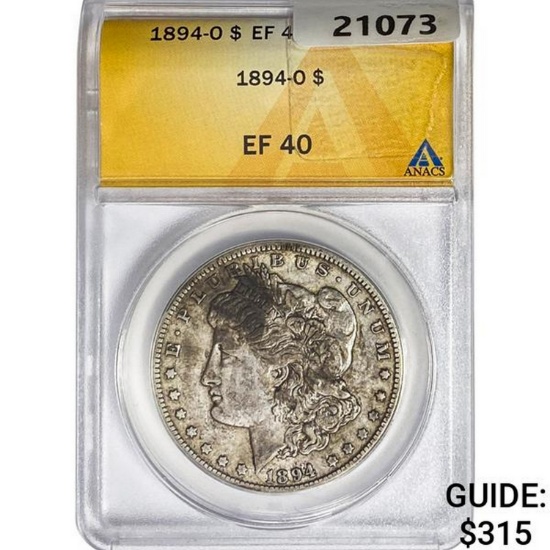 1894-O Morgan Silver Dollar ANACS EF40