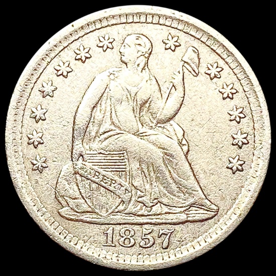 1857 Seated Liberty Half Dime CLOSELY UNCIRCULATED