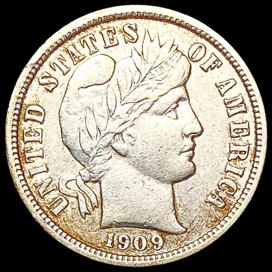 1909 Barber Dime CLOSELY UNCIRCULATED