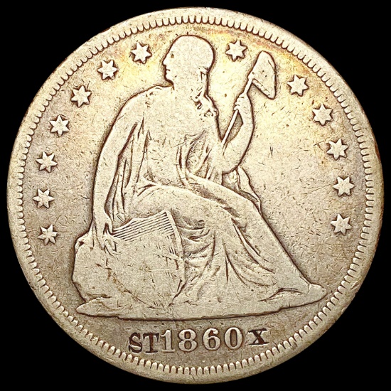 1860-O Seated Liberty Dollar NICELY CIRCULATED