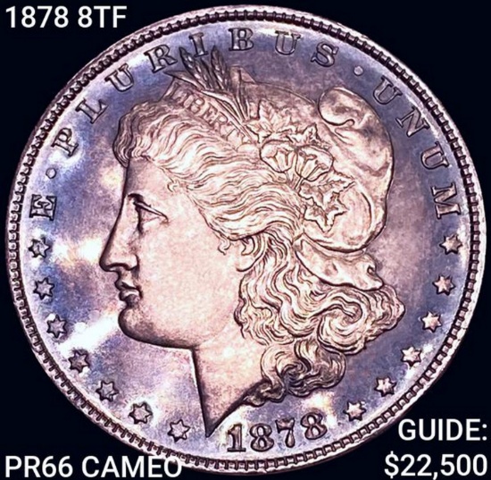 1878 8TF Morgan Silver Dollar GEM PROOF CAM