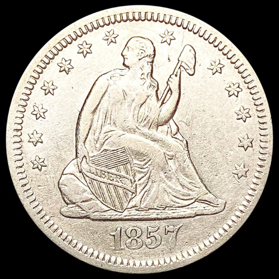 1857-O Seated Liberty Quarter CLOSELY UNCIRCULATED