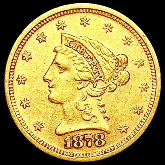 1878-S $2.50 Gold Quarter Eagle CLOSELY UNCIRCULAT