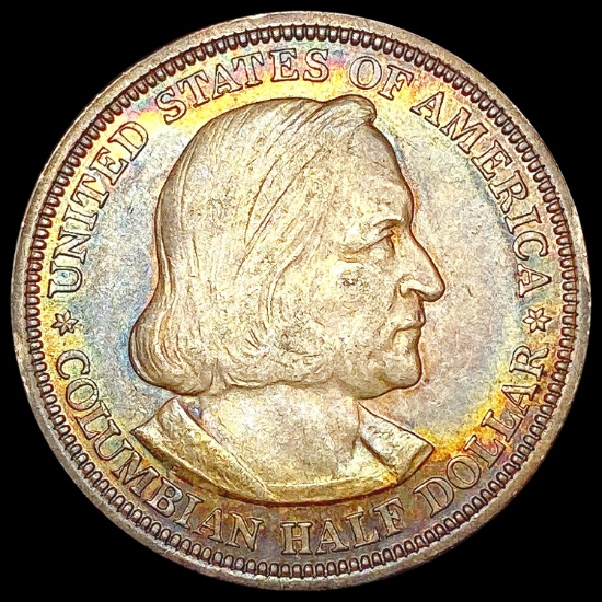 1892 Toned Columbia Half Dollar UNCIRCULATED