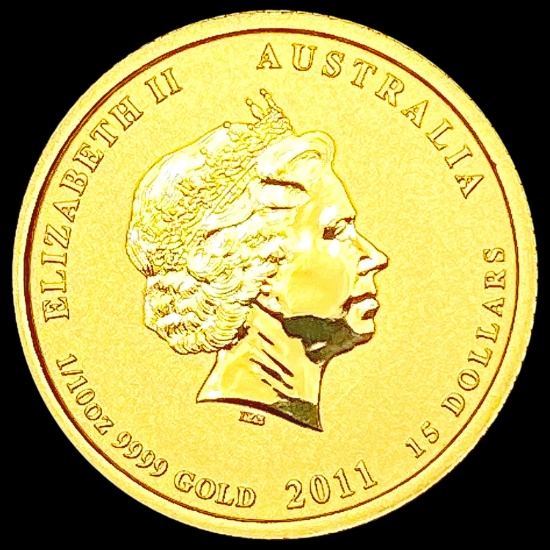 2011 Australia 1/10oz Gold $15 GEM PROOF