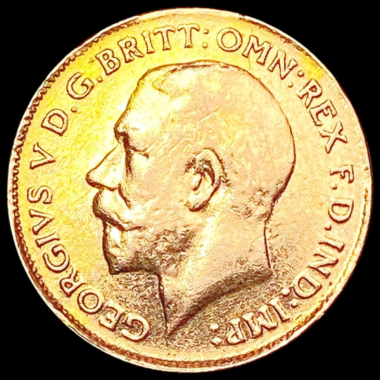 1926 G. Britain .1178oz Gold 1/2oz Sovereign LIGHT