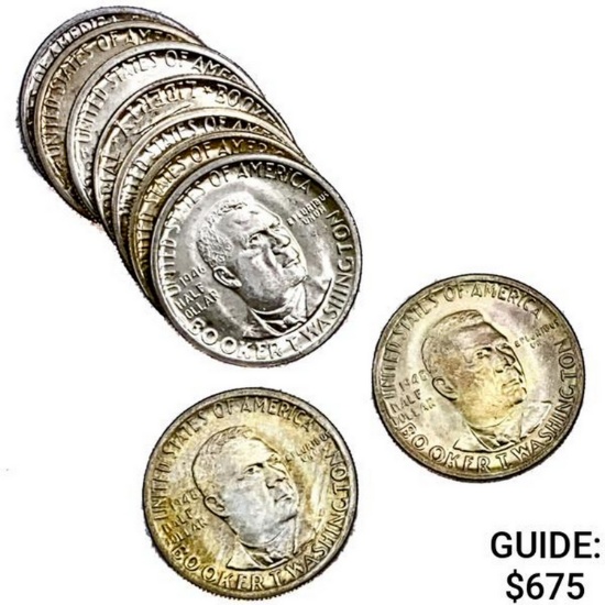 1946-1951 Varied Date UNC BTW Half Dollars [9 Coin