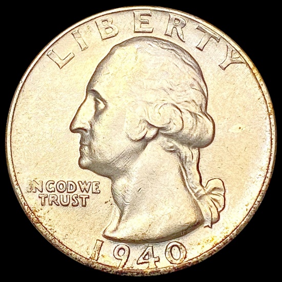 1940-D Washington Silver Quarter CLOSELY UNCIRCULA