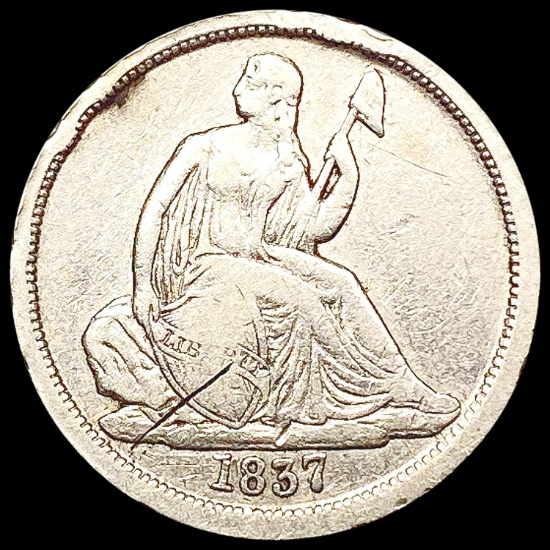 1837 Seated Liberty Dime LIGHTLY CIRCULATED