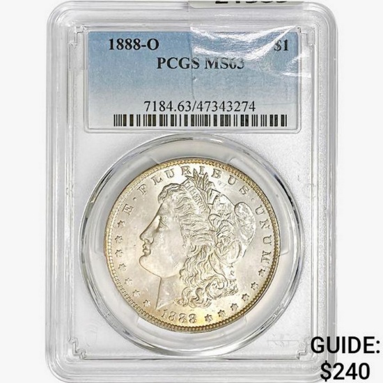 1888-O Morgan Silver Dollar PCGS MS63