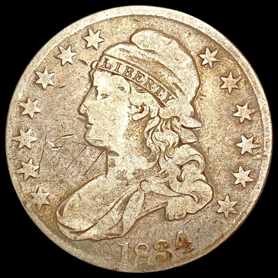 1834 Capped Bust Half Dollar NICELY CIRCULATED
