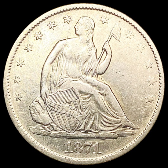 1871-S Seated Liberty Half Dollar CLOSELY UNCIRCUL