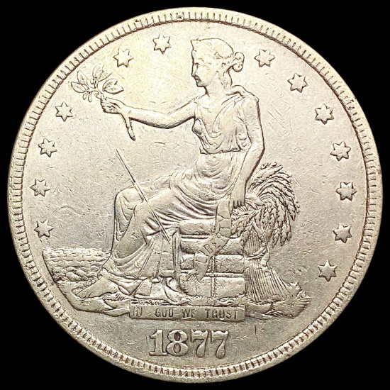 1877 Silver Trade Dollar CLOSELY UNCIRCULATED