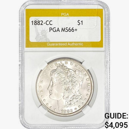 1882-CC Morgan Silver Dollar PGA MS66+