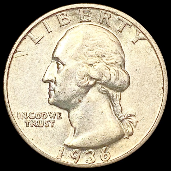 1936-S Washington Silver Quarter CHOICE BU