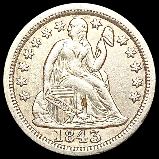 1843 Seated Liberty Dime CLOSELY UNCIRCULATED