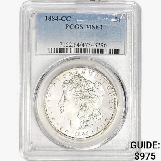 1884-CC Morgan Silver Dollar PCGS MS64