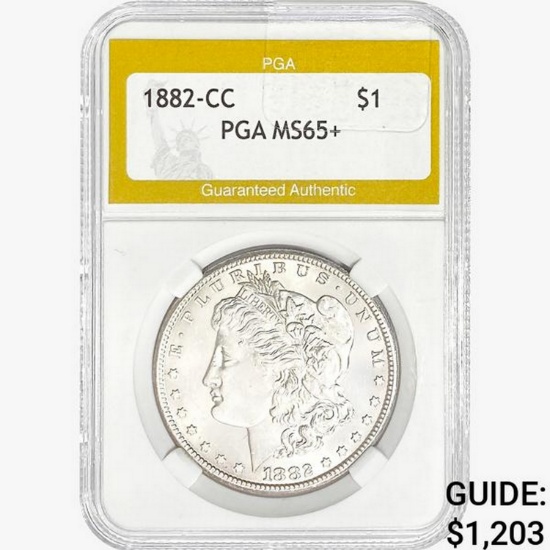 1882-CC Morgan Silver Dollar PGA MS65+