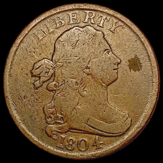 1804 Draped Bust Half Cent NICELY CIRCULATED