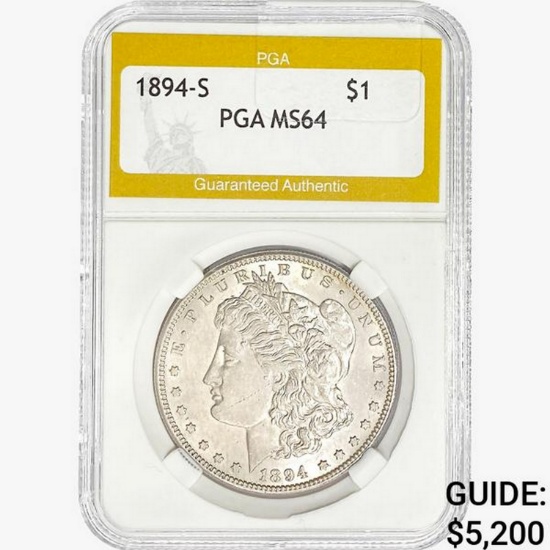 1894-S Morgan Silver Dollar PGA MS64