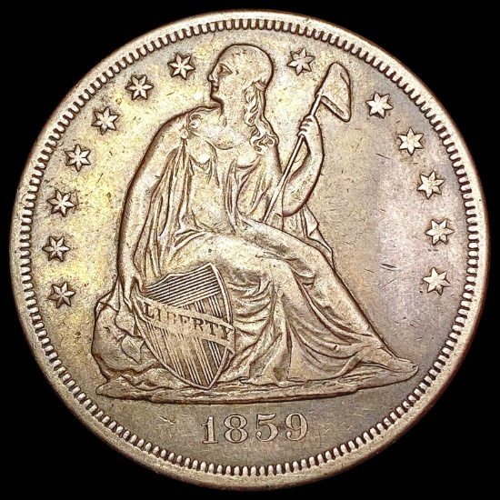 1859-O Silver Trade Dollar CLOSELY UNCIRCULATED
