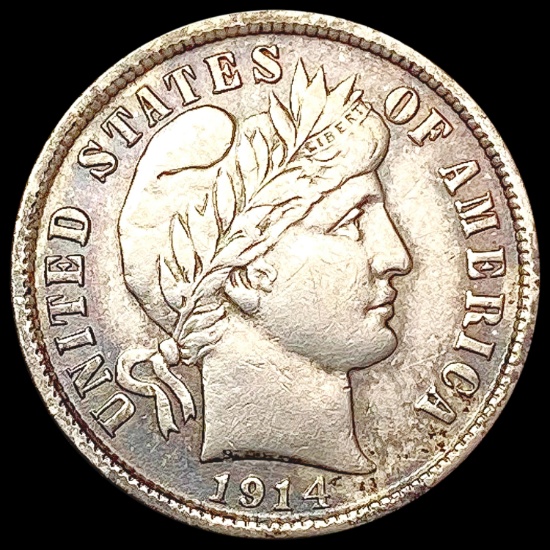 1914-D Barber Dime CLOSELY UNCIRCULATED
