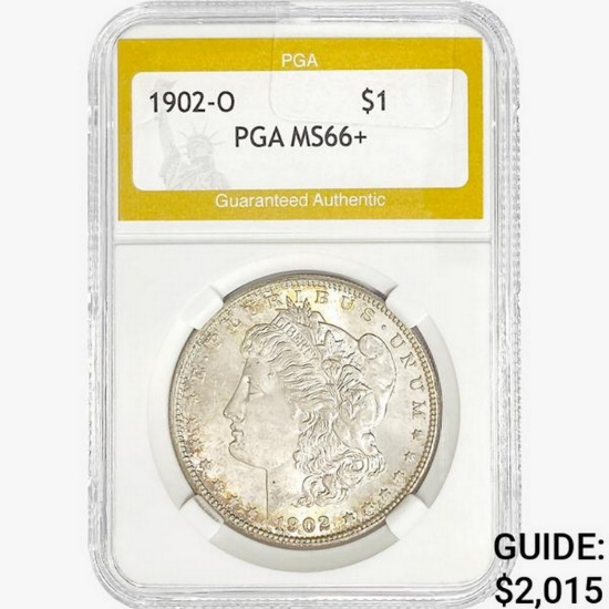 1902-O Morgan Silver Dollar PGA MS66+