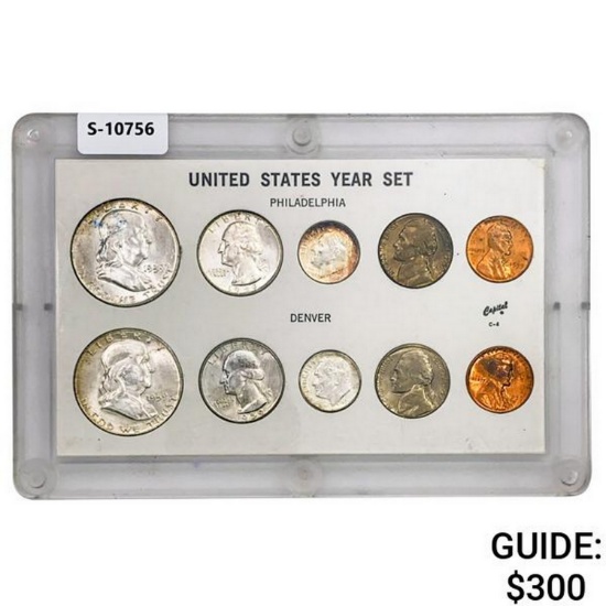 1959 UNC P and D US Year Set [10 Coins]