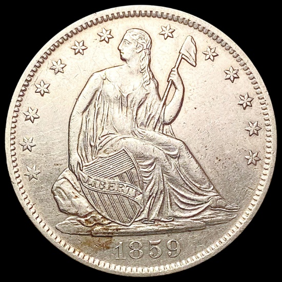 1859-O Seated Liberty Half Dollar CHOICE AU