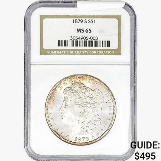 1879-S Morgan Silver Dollar NGC MS65