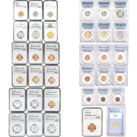 1963-2005 Varied US Proof and UNC Coinage [35 Coin