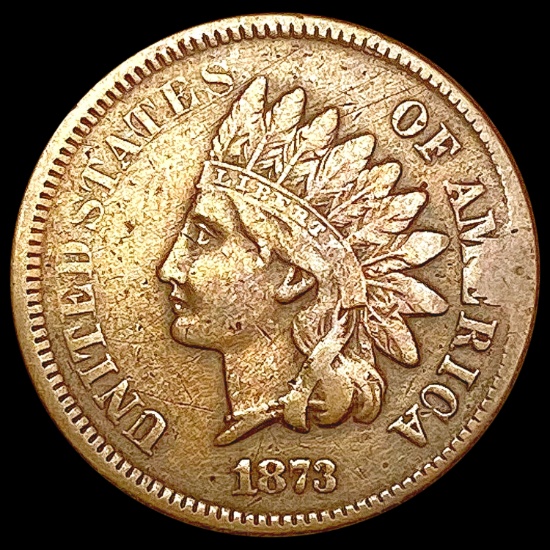 1873 Indian Head Cent LIGHTLY CIRCULATED