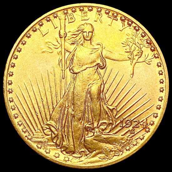 1924 $20 Gold Double Eagle CHOICE AU