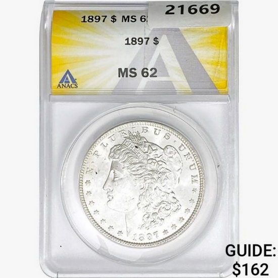 1897 Morgan Silver Dollar ANACS MS62