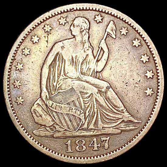 1847-O Seated Liberty Half Dollar LIGHTLY CIRCULAT