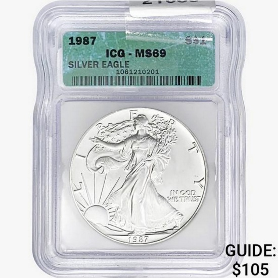 1987 Silver Eagle ICG MS69