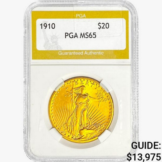 1910 $20 Gold Double Eagle PGA MS65