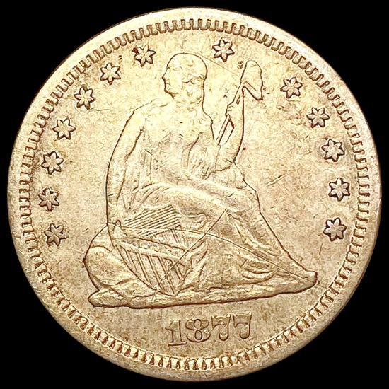1877-S Seated Liberty Quarter NEARLY UNCIRCULATED