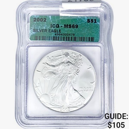 2002 Silver Eagle ICG MS69