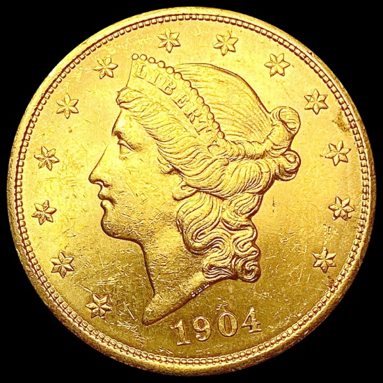 1904 $20 Gold Double Eagle CLOSELY UNCIRCULATED