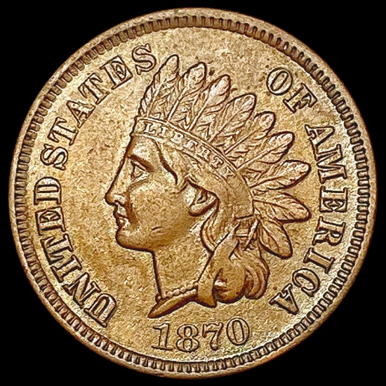 1870 Indian Head Cent NEARLY UNCIRCULATED