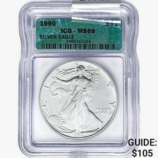 1990 Silver Eagle ICG MS69