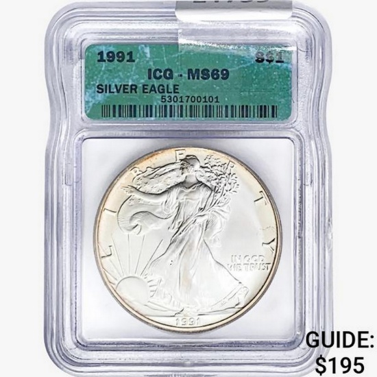 1991 Silver Eagle ICG MS69