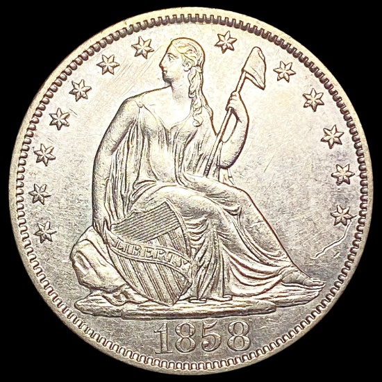 1858-O Seated Liberty Half Dollar UNCIRCULATED
