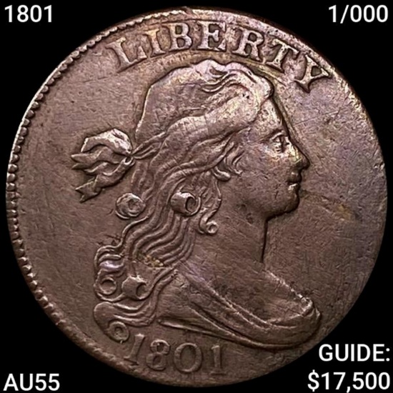 1801 1/000 Draped Bust Cent HIGH GRADE