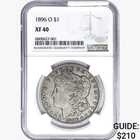 1896-O Morgan Silver Dollar NGC XF40