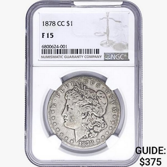 1878-CC Morgan Silver Dollar NGC F15