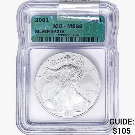 2001 Silver Eagle ICG MS69