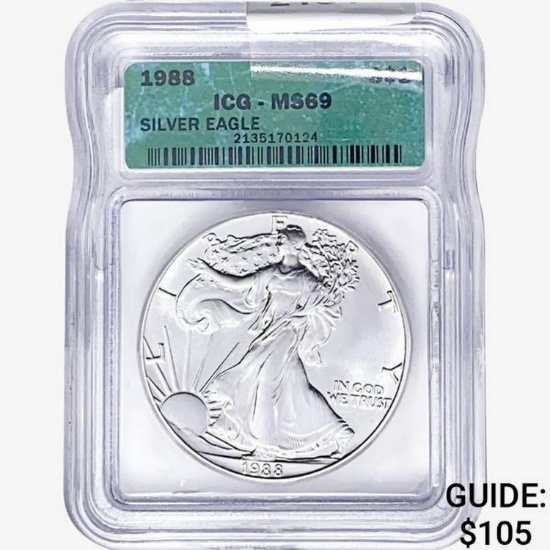 1988 Silver Eagle ICG MS69