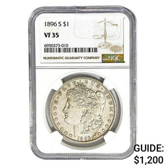 1896-S Morgan Silver Dollar NGC VF35